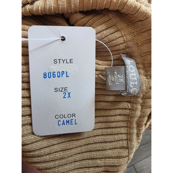 LouLou Gold Ribbed Turtleneck Sweater 2X NWT Layering - Picture 4 of 6